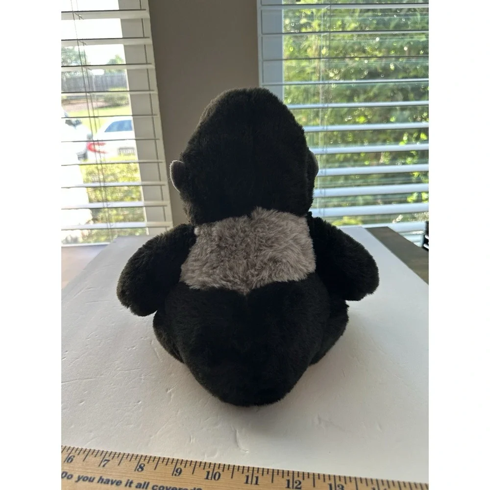 Wildlife Tree Gorilla Plush Stuffed Animal Black Gray Soft Monkey Ape 9
